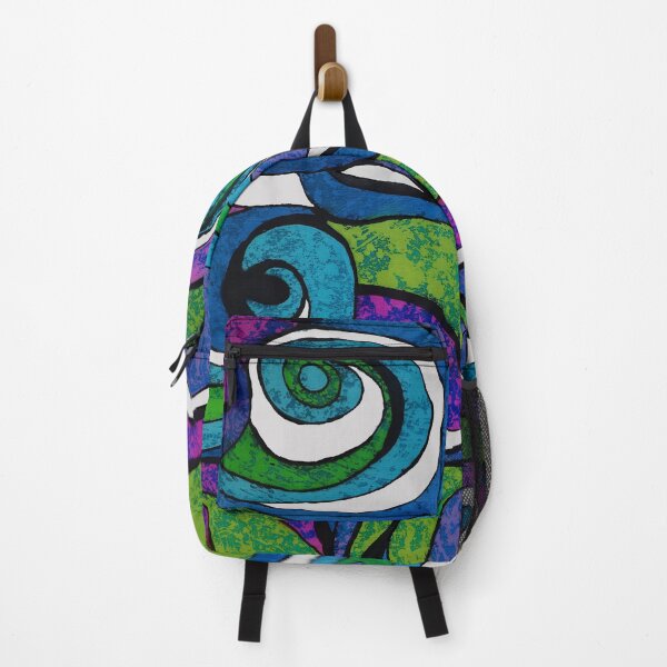 Item preview, Sponge Textured Psychedelic Swirls in purples, Violets,Greens Blues and Turquoise designed and sold by Leslie Rogers Todder.
