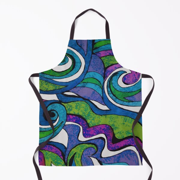 Item preview, Sponge Textured Psychedelic Swirls in purples, Violets,Greens Blues and Turquoise designed and sold by Leslie Rogers Todder.