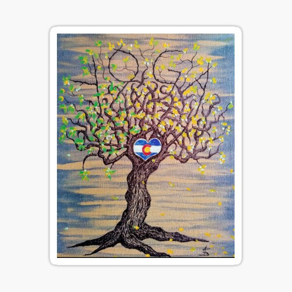 Item preview, Yoga Colorado Fall Love Tree designed and sold by LoveTreeArt.