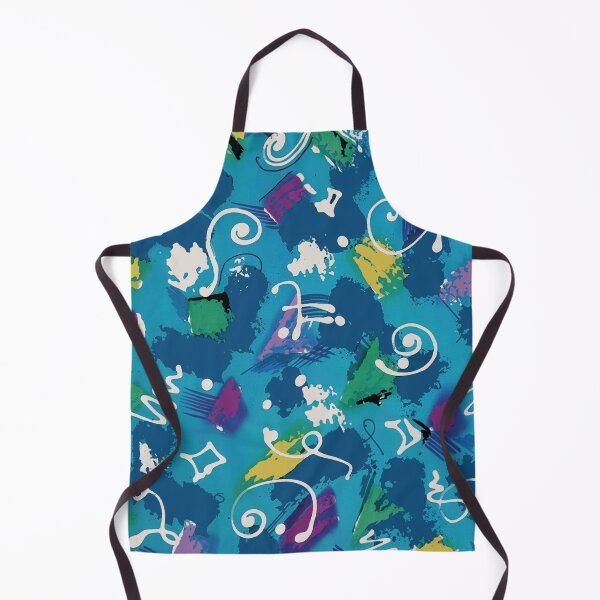 Item preview, Scribble Abstract on Turquoise Ground designed and sold by Leslie Rogers Todder.