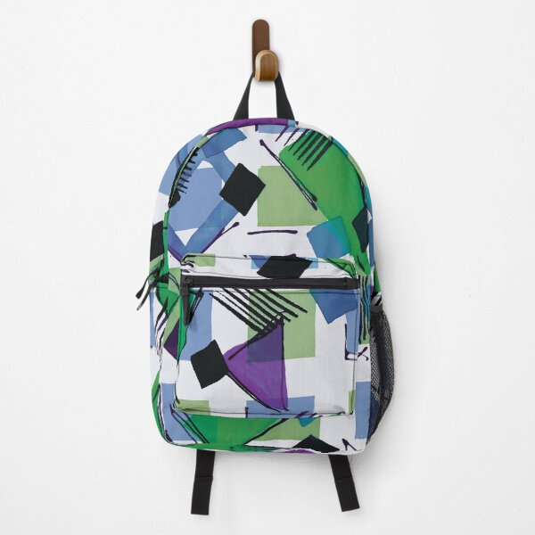 Item preview, Tossed Geometric in Blue, Green, and Purple designed and sold by Leslie Rogers Todder.