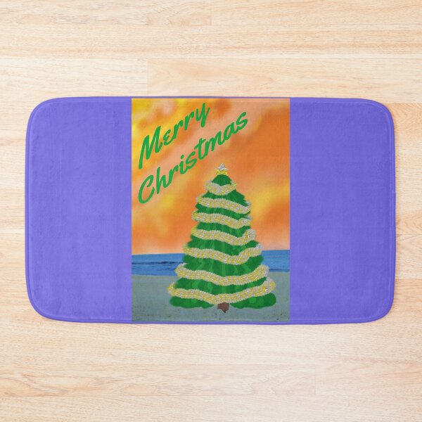 Item preview, Tropical Merry Christmas. Decorated Christmas Tree on a Sandy Beach. designed and sold by ArtByLM.
