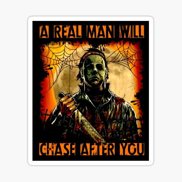 Horror Mashups: A Real Man Sticker