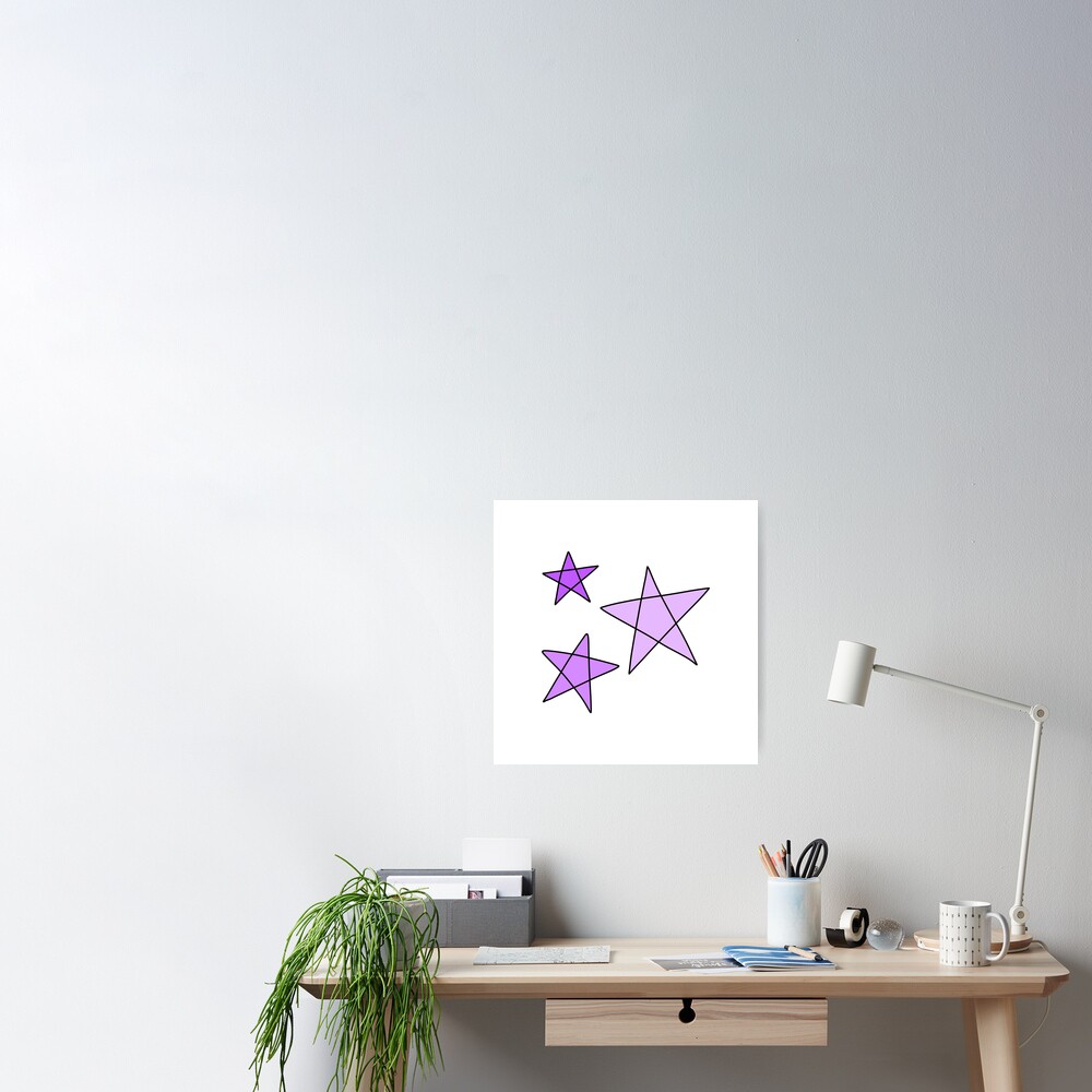 Purple Stars Sticker for Sale by CatieY