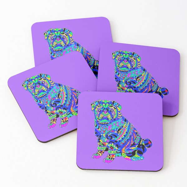 Item preview, neon jeweled pug designed and sold by THE AMERICAN TEEVANGELIST.