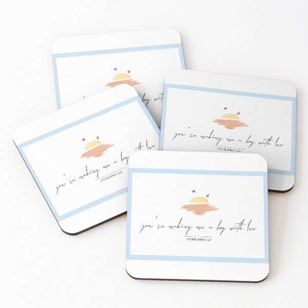 Item preview, BOY WITH LUV Korean Valentine's Card | Giddy Sunset Sticker | Valentine's Day designed and sold by AREUMDOWNTOWN.