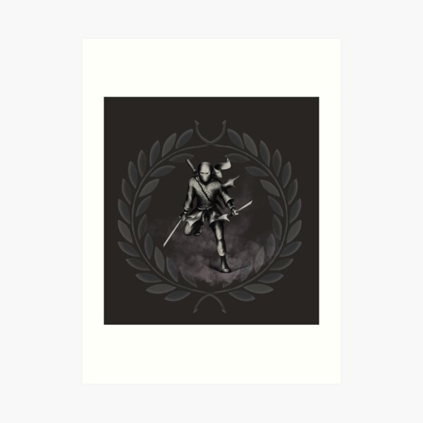 Ninja with Wreath Art Print