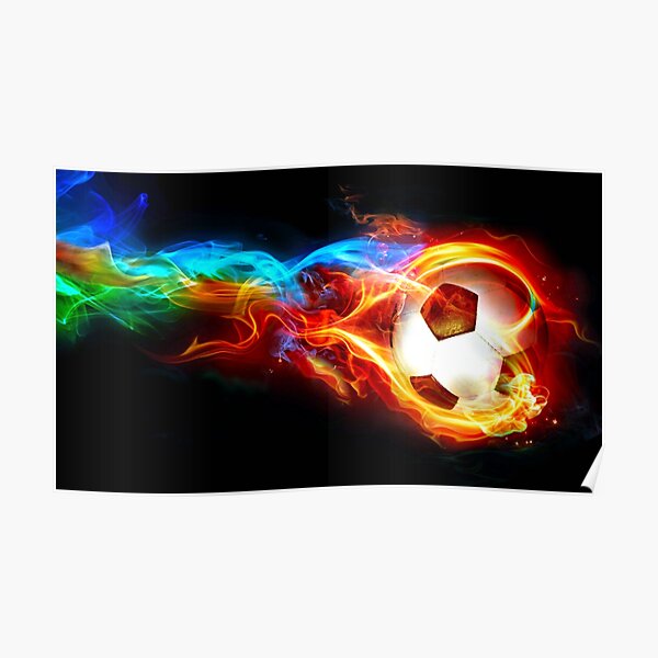 soccer fire Poster