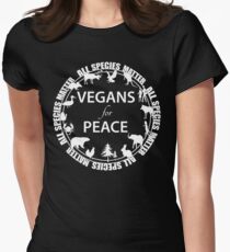 Vegans for Peace 4 Women's Fitted T-Shirt
