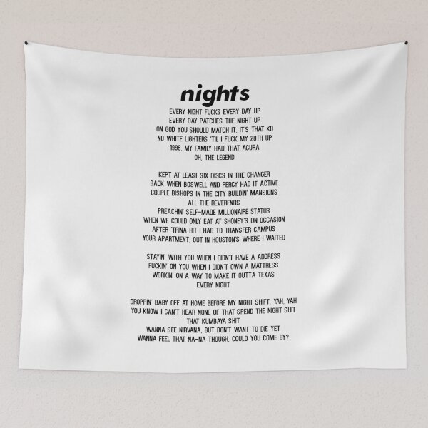 Item preview, Nights - Frank Ocean  designed and sold by claywalkr.