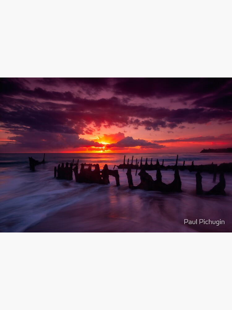 Thumbnail 3 of 3, Sticker, Caloundra Sunrise designed and sold by paulmp.