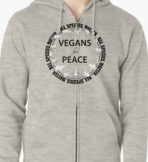 Vegans for Peace 3 Zipped Hoodie