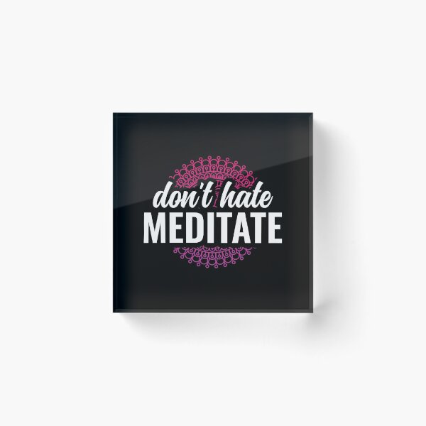 Item preview, Dont Hate Meditate Yoga and Meditation Funny - Red designed and sold by Arctique.