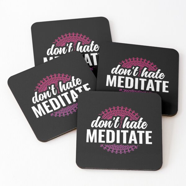 Item preview, Dont Hate Meditate Yoga and Meditation Funny - Red designed and sold by Arctique.