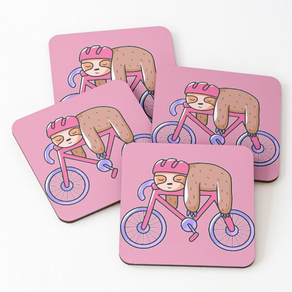 Item preview, Cute, Sleepy Sloth on a Bicycle | Fun Drawing designed and sold by SLAG-Creative.