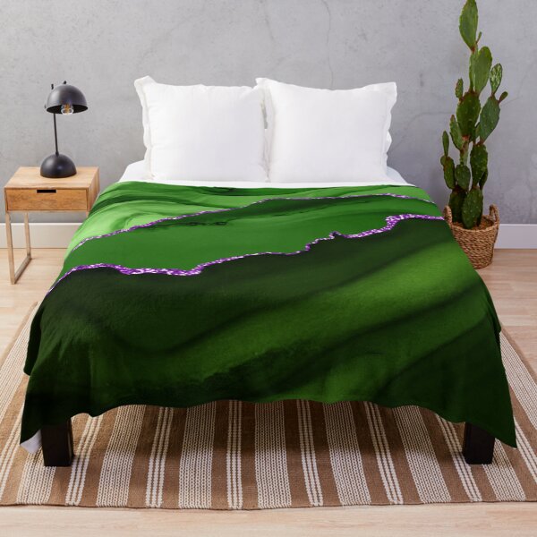 Item preview, Abstract Emerald Green & Purple Modern Geode Agate Design designed and sold by Paulele.