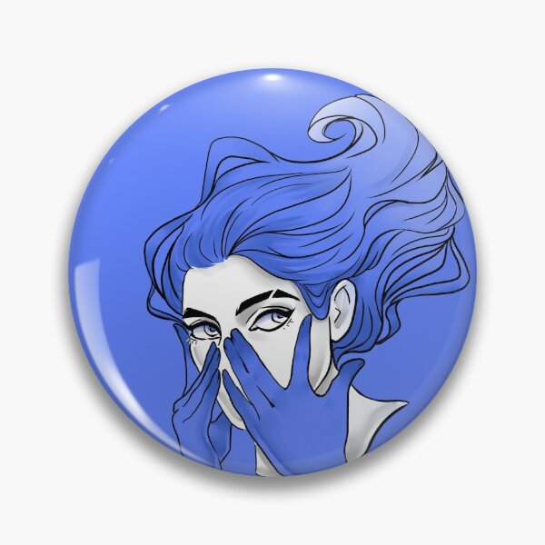 Item preview, Clear Mind graphic digital girl blue designed and sold by Twins' Art.