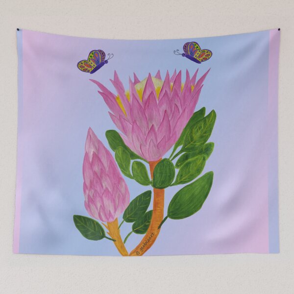 Item preview, Protea bloom and bud  designed and sold by Geebizart.