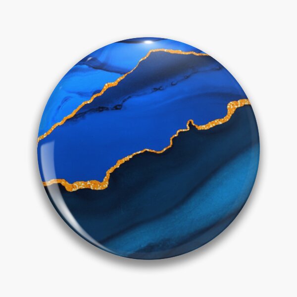 Item preview, Bright Blue and orange Modern Geode Agate Design designed and sold by Paulele.