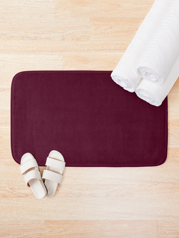 Alternate view of Burgundy solid. Bath Mat