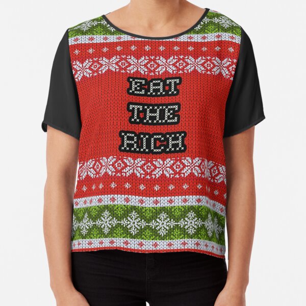 eat the rich christmas sweater