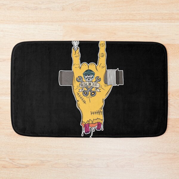 Item preview, Mountain Biking Rock Hand Tattoo for Mountain Bike Rider designed and sold by Cedinho.