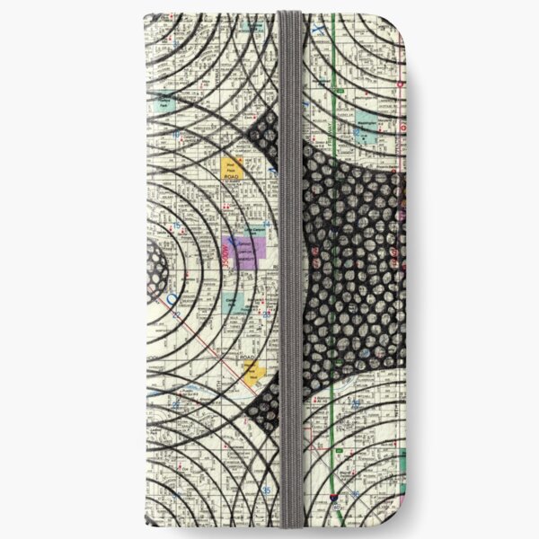 Dibujo de la serie de mapas Fundas tarjetero para iPhone
