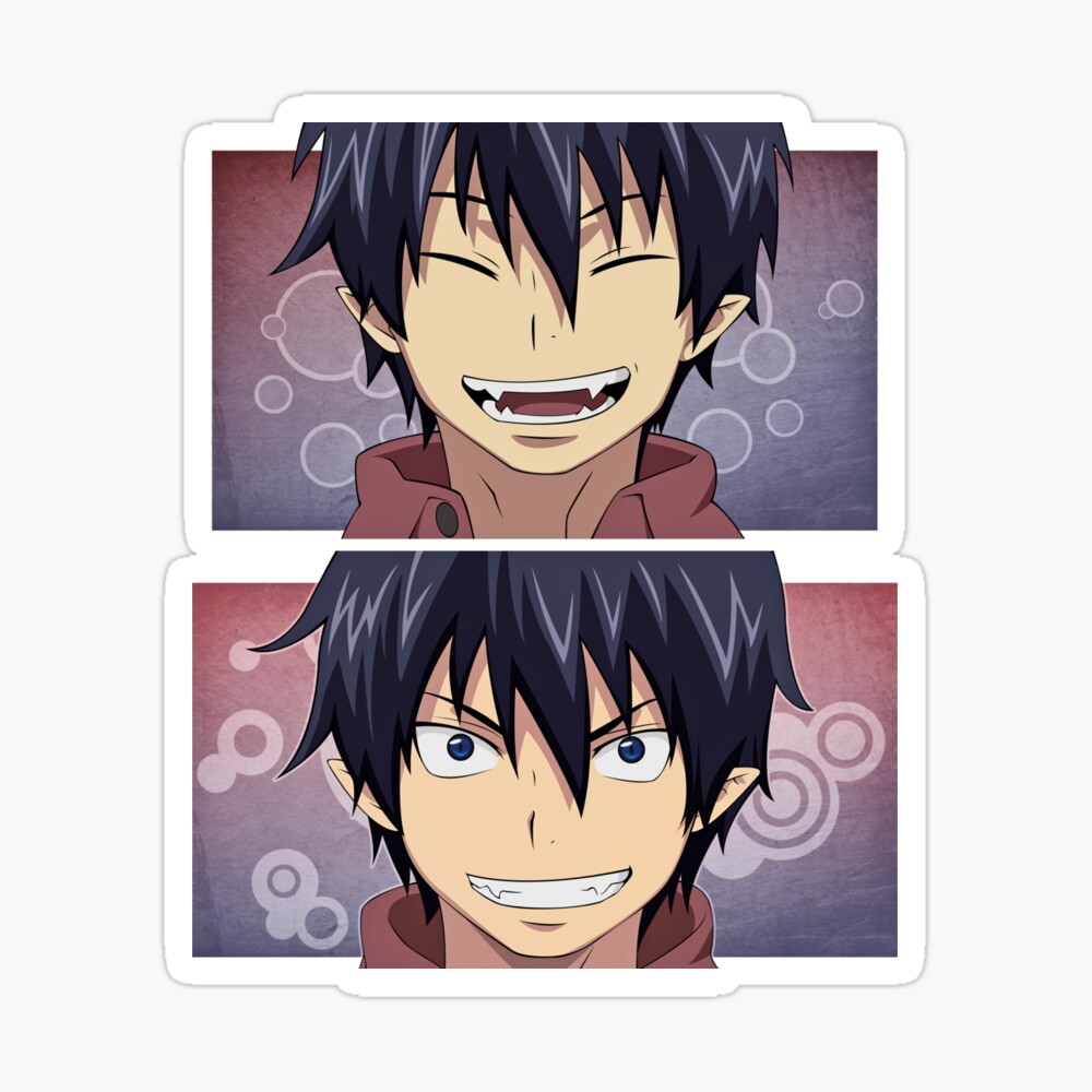 Blue Exorcist Rin Okumura Smiling Fanart Sticker Greeting Card By Aeneajones Redbubble