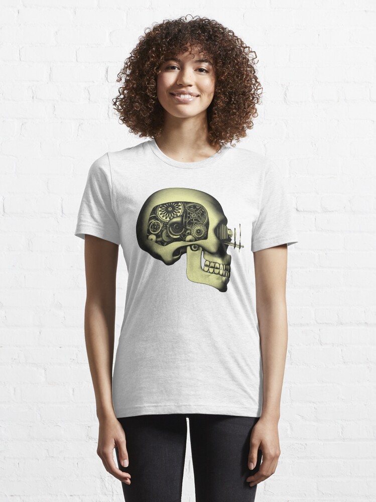 Alternate view of Vintage Steampunk Automaton Skull #1 Essential T-Shirt