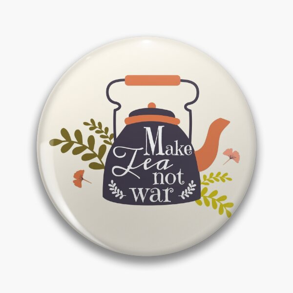 Item preview, Floral Kettle Hygge Make Tea Not War Art designed and sold by Miss Tea Positive.