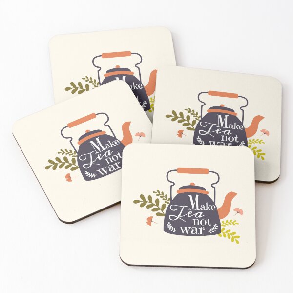 Item preview, Floral Kettle Hygge Make Tea Not War Art designed and sold by Miss Tea Positive.