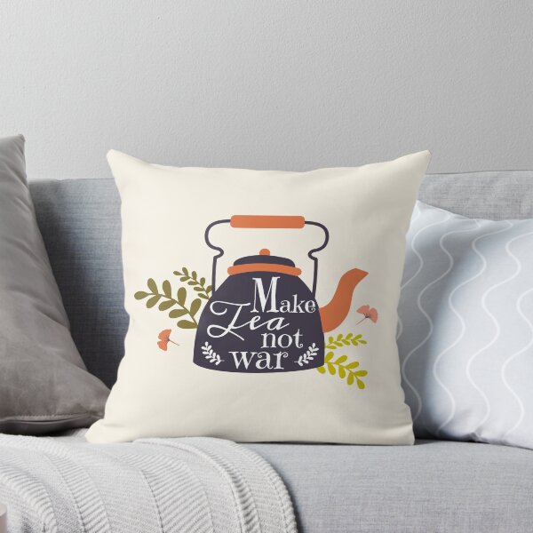 Item preview, Floral Kettle Hygge Make Tea Not War Art designed and sold by Miss Tea Positive.