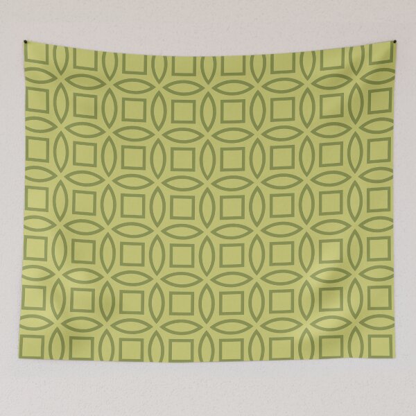Item preview, Geometric Pattern: Intersect Outline: Olive designed and sold by Red Wolf.