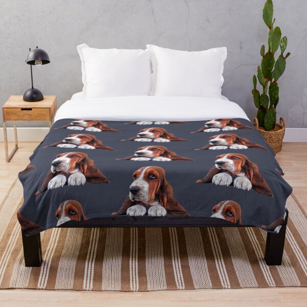 Basset hound throw on sale blanket