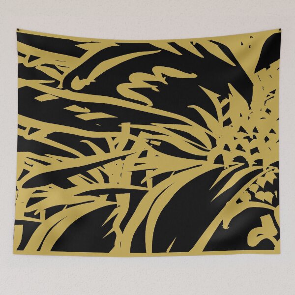Item preview, Flower Riot - Black onYellow designed and sold by FlowerCloud.
