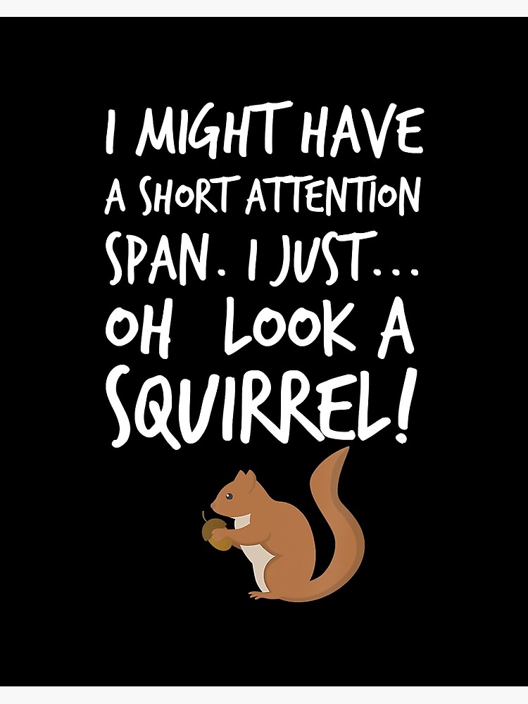 I Might Have A Short Attention Span Look A Squirrel T-Shirt I Might Have A Short Attention Span Look A Squirrel T-Shirt
