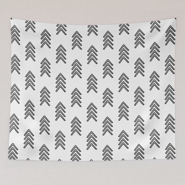 Item preview, Mudcloth Black Darts on White designed and sold by RaianasHome.
