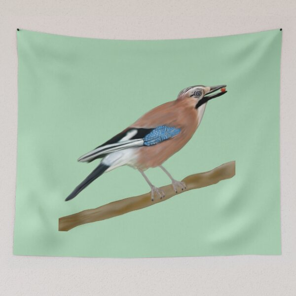 Item preview, Jay - UK Birds Digital Drawing Art  designed and sold by Victoria Charvill.