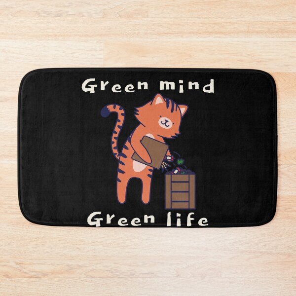 Item preview, Cat Green Mind Green Life Nature Lover Vegan designed and sold by Easyas.