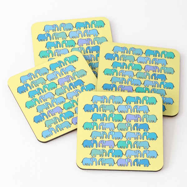 Item preview, Cute and Colorful Elephant Pattern (yellow) designed and sold by Davey's Designs.
