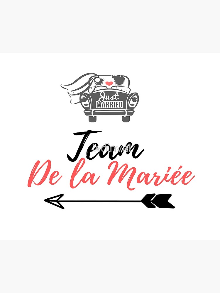 Disover Team De La Mariée  - Just Married / Bachelorette Party / Bridal Party Canvas