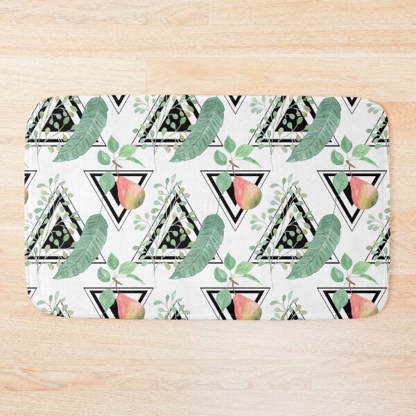 Item preview, Pears, leaves geometric black and white background. designed and sold by marinaklykva.
