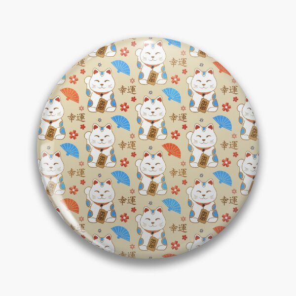 Item preview, Maneki-neko cats pattern designed and sold by k9printart.