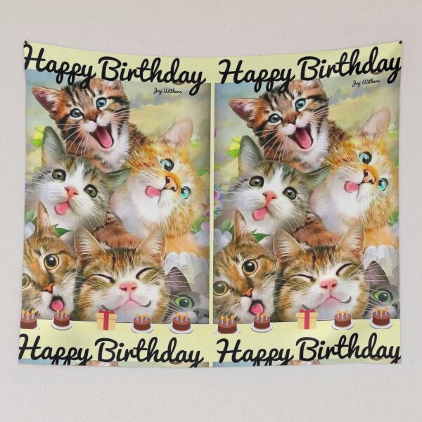 Item preview, Birthday wishes with cute cats ? designed and sold by Hinakhan59241.