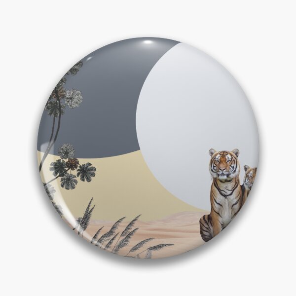 Item preview, Abstract Art Tigers in the Desert at Night designed and sold by Erika Bartha.