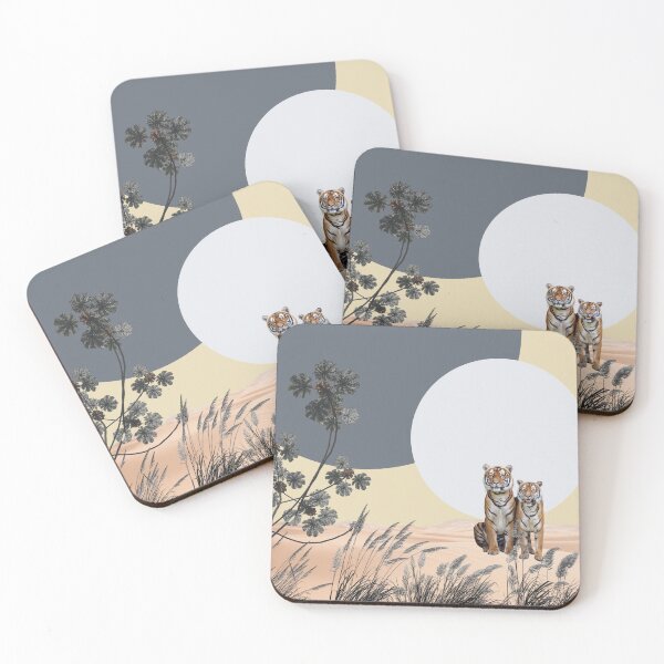 Item preview, Abstract Art Tigers in the Desert at Night designed and sold by Erika Bartha.