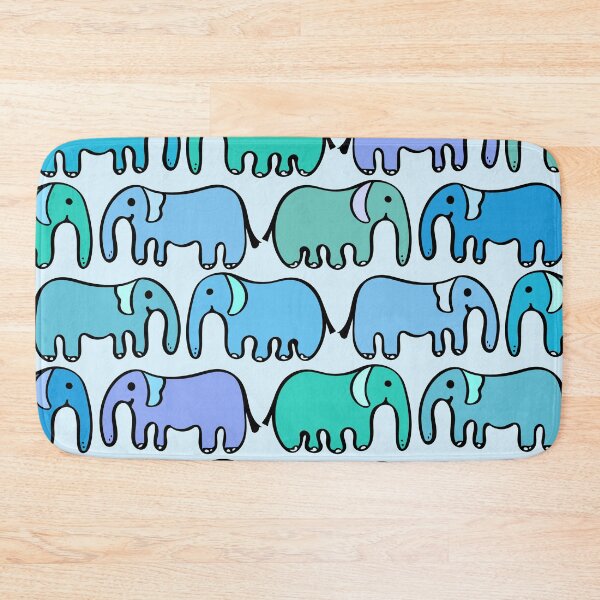 Item preview, Cute and Colorful Elephant Pattern (pale blue) designed and sold by Davey's Designs.