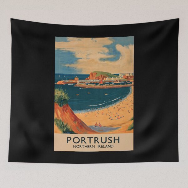 Item preview, retro classic Portrush poster designed and sold by CorasPosters.