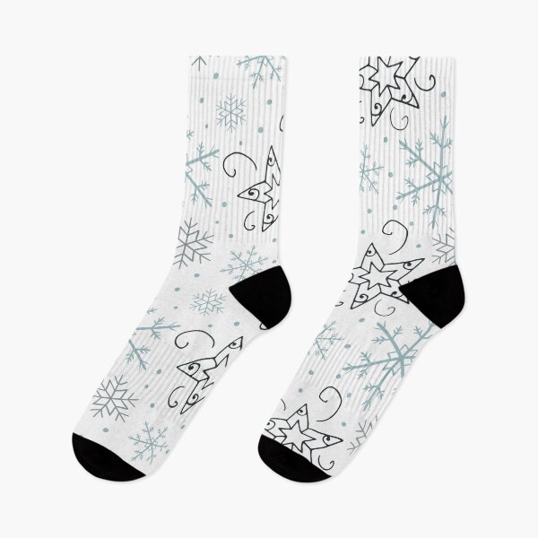 Item preview, Snowflake seamless pattern. White firs and other trees, snowflakes on blue background. Christmas winter illustration designed and sold by Olgus.