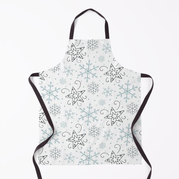 Item preview, Snowflake seamless pattern. White firs and other trees, snowflakes on blue background. Christmas winter illustration designed and sold by Olgus.
